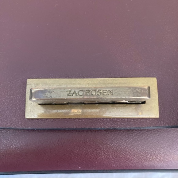 ZAC POSEN Mini Burgundy Flap Chain Crossbody - Picture 7 of 11